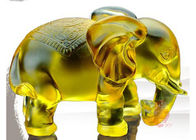 Amber Gekleurd van de Decoratieolifanten van het Glans Binnenhuis het Beeldjestandbeeld 135*80*115mm