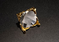 K9 de Witte Materiële Aangepaste Grootte van het Kristalglas Toekenning met Gouden Metaalbasis