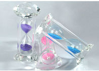 Het Glas Materiële Zandloper van het Desktopkristal 15 of 30 Minuten Type Zandklok